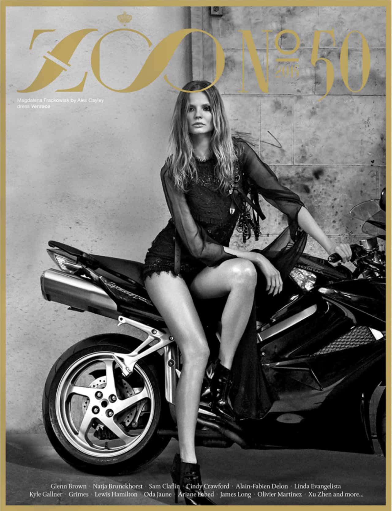 Cover of 50th Issue ZOO Magazine (Spring 2016) with Magdalena Frackowiak by Alex Cayley